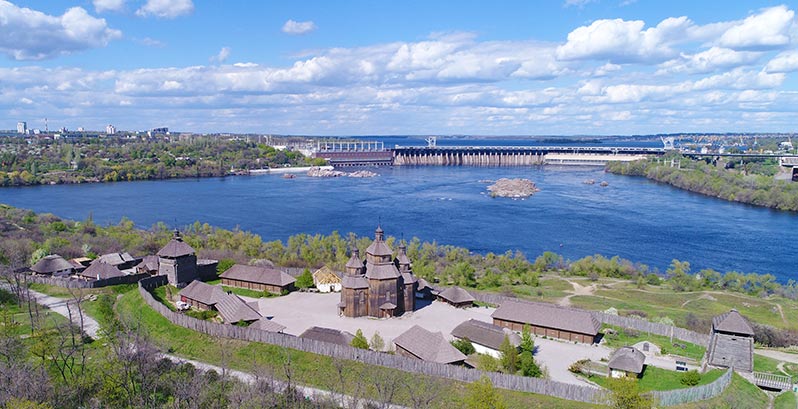 Bewohnte Flussinseln in Europa - Chortyzja im Dnepr