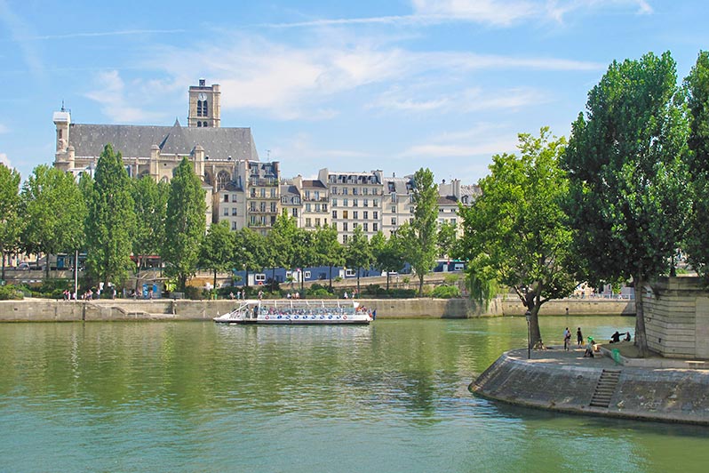 Bewohnte Flussinseln in Europa - Île Saint-Louis in der Seine