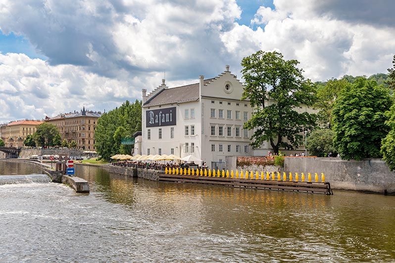 Bewohnte Flussinseln in Europa - Kampa-Insel in der Moldau