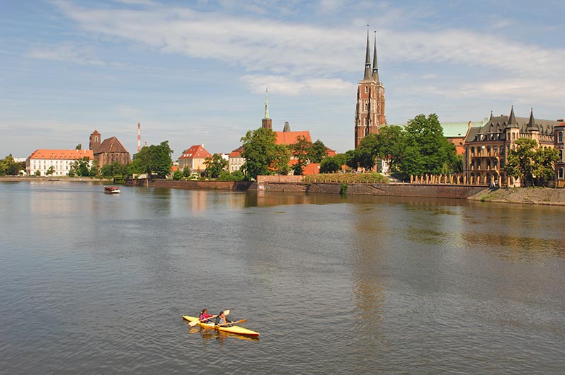 Bewohnte Flussinseln in Europa - Ostrów Tumski in der Oder 
